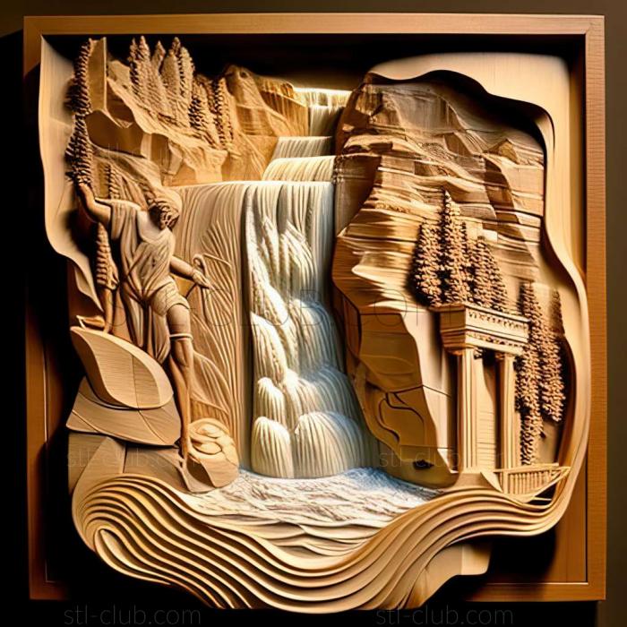 3D model Neuhausen am Rheinfall in Switzerland (STL)